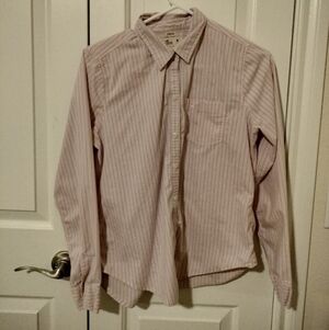 Women's Y2K Academiacore Pink Striped Button Up Shirt